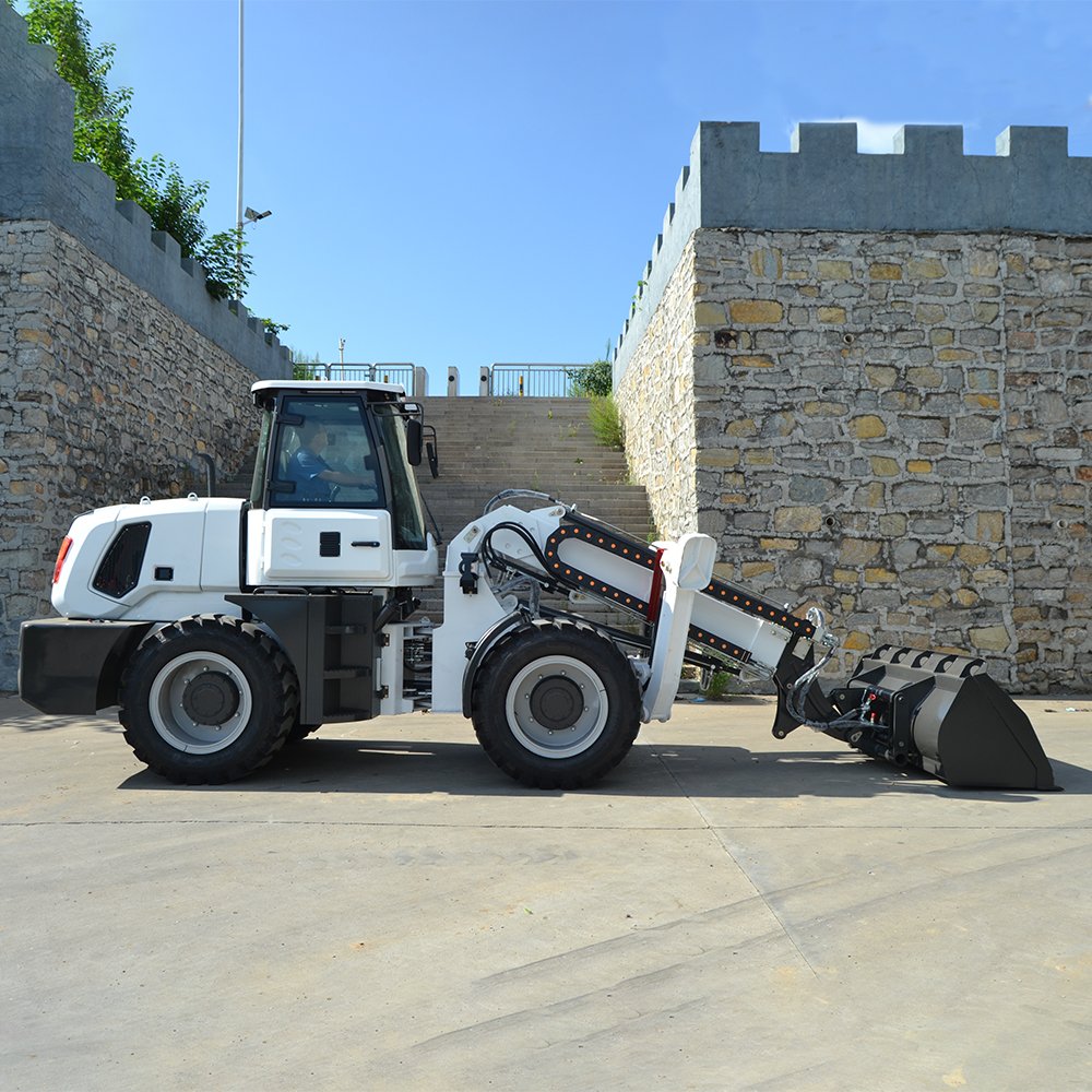 2 Ton Mini Telescopic Front Loader CE/ISO Certification New Used Cummins Engine 4x4 Wheel Drive Gearbox Pump Bucket Accessories