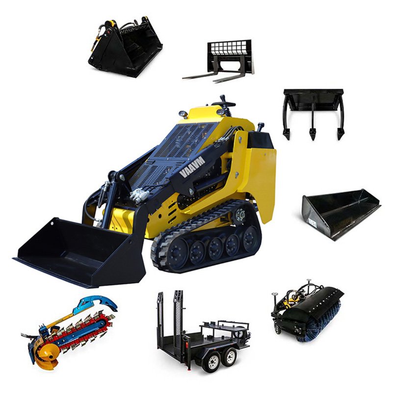 Crawler Skid Steer Loader With Rated Load 400Kg Easy To Maneuver In Tight Spaces