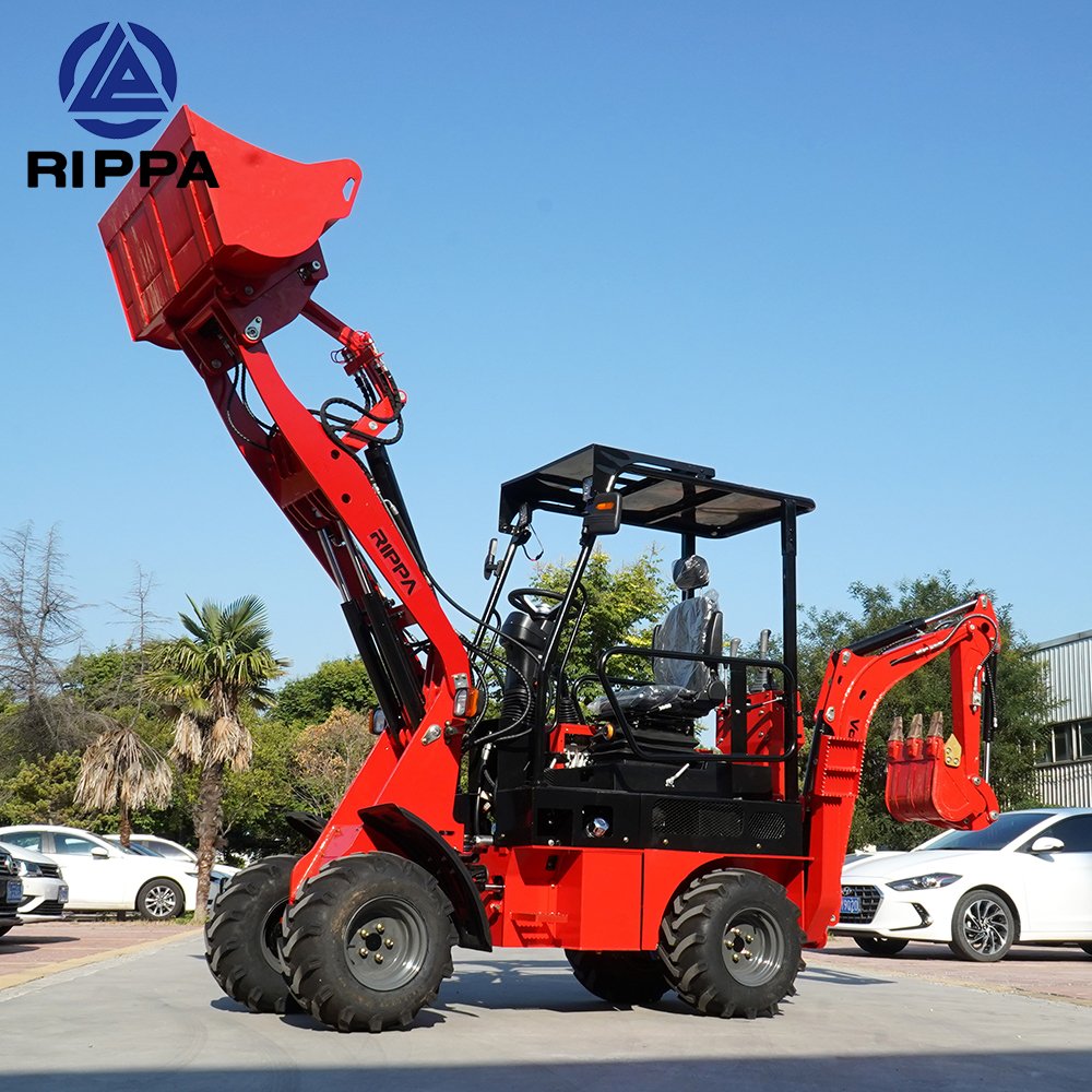 Rippa 2Ton 2.5Ton Backhoe Loader Excavator Chinese Top Brand 4 Wheel Drive Mini Backhoe Loader Excavator