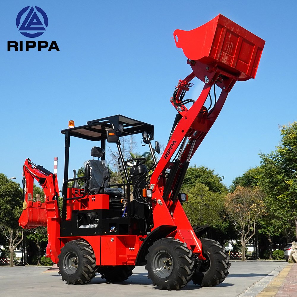 Rippa 2Ton 2.5Ton Backhoe Loader Excavator Chinese Top Brand 4 Wheel Drive Mini Backhoe Loader Excavator