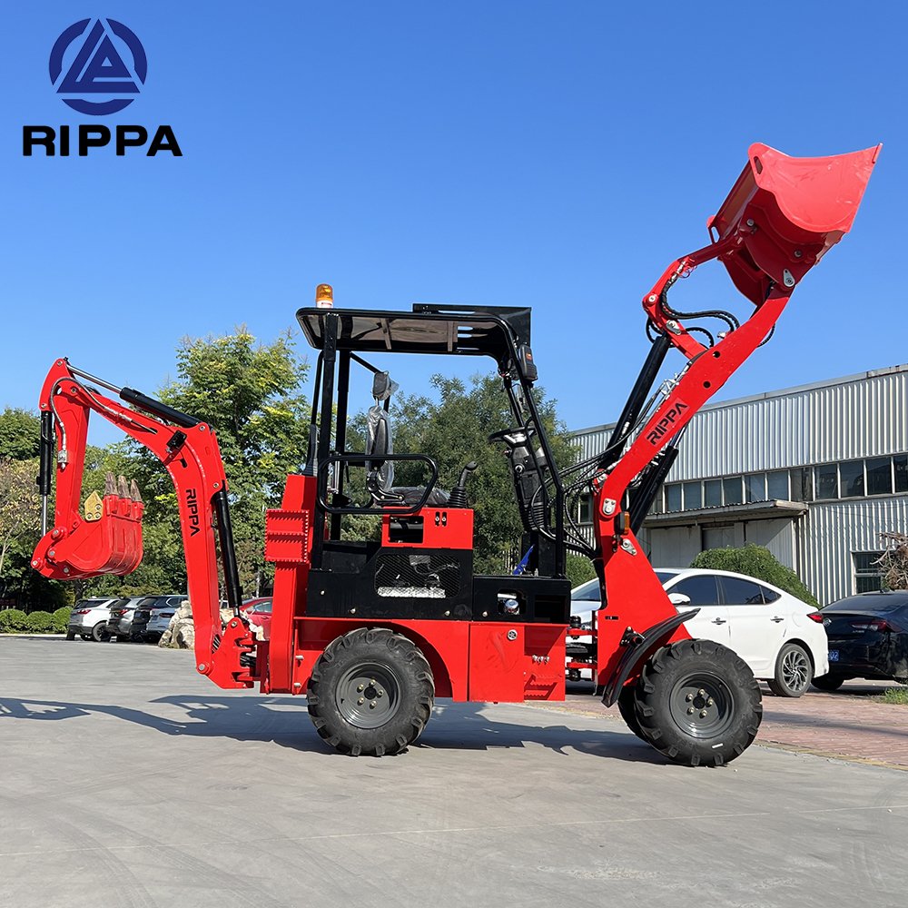 Rippa 2Ton 2.5Ton Backhoe Loader Excavator Chinese Top Brand 4 Wheel Drive Mini Backhoe Loader Excavator