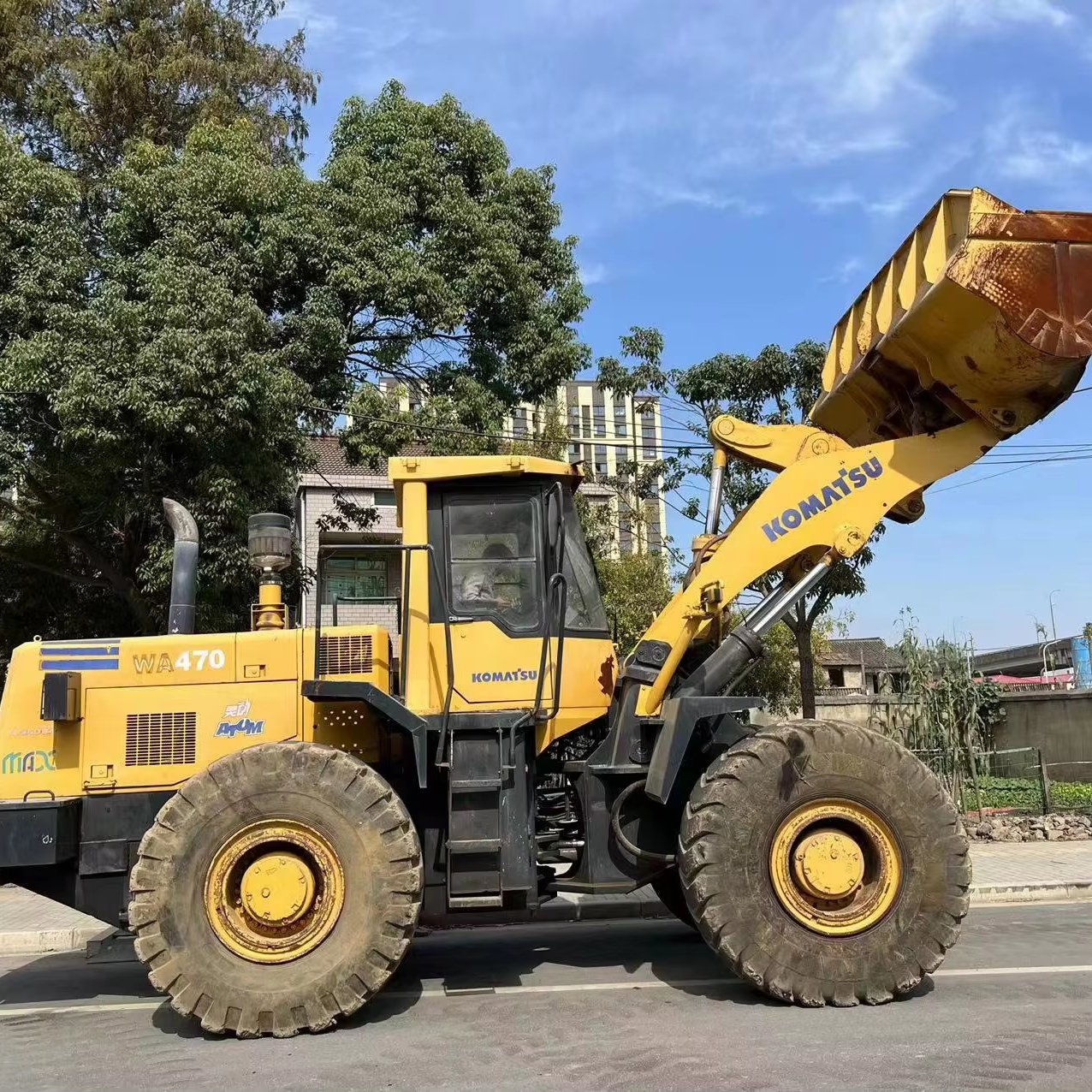 100% original komatsu wa470-3 wheel loader on sale Used japan brand komatsu wa380 470 large wheel loader export