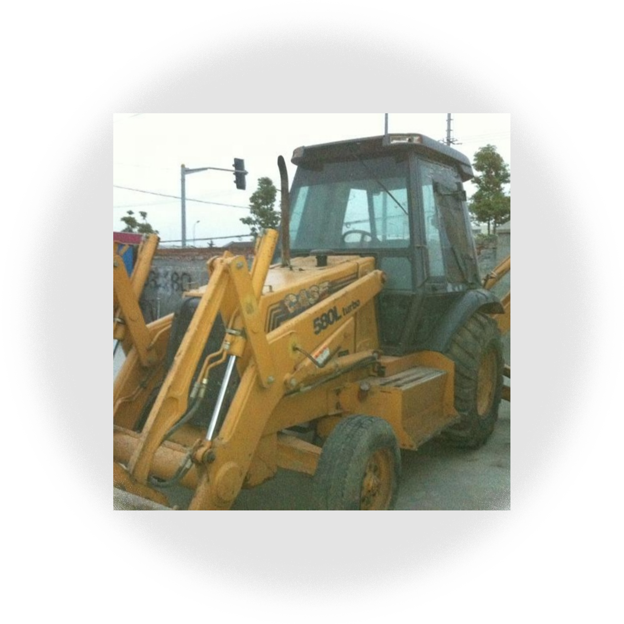 4WD Small CASE 580L Towable Backhoe loader for Sale Max Party Tractor Power Engine Track Wheel Support Bucket Weight