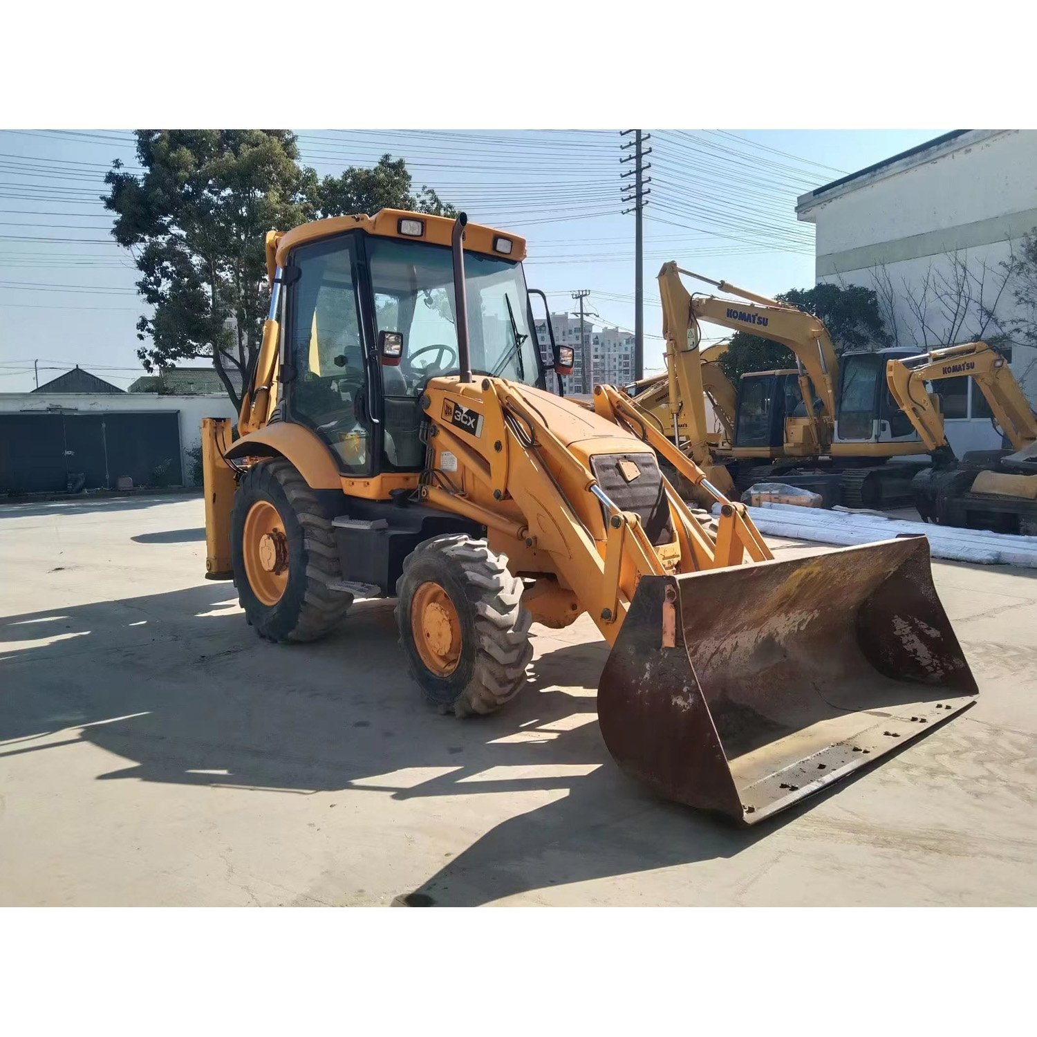 Hot Selling 3CX 4CX Mini Backhoe Loader Compact Four Wheel Steering JCB Used Loader