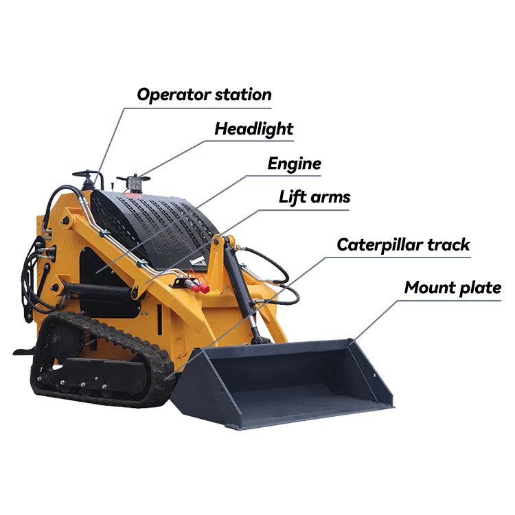 Cheap Sale Front Bucket Skid Steer Crawler Track Used Track Machine Mini Skid Steer Loader
