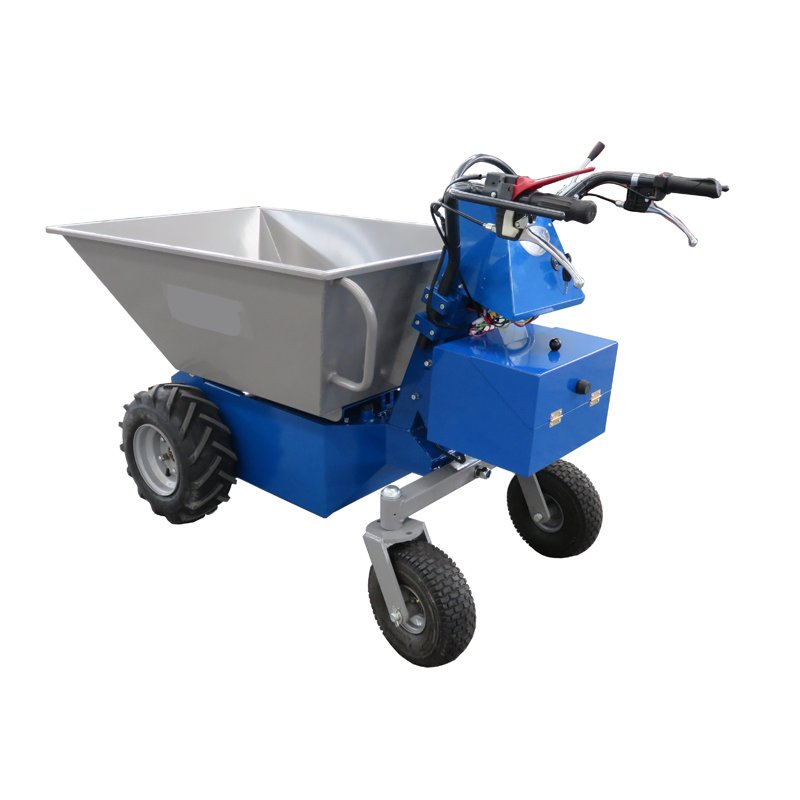 Electric 500kg Wheeled Mini Dumper Small Truck Loader 4x4 Power Wheel Barrow New Used Condition Skid Steer Drive Crawler Moving