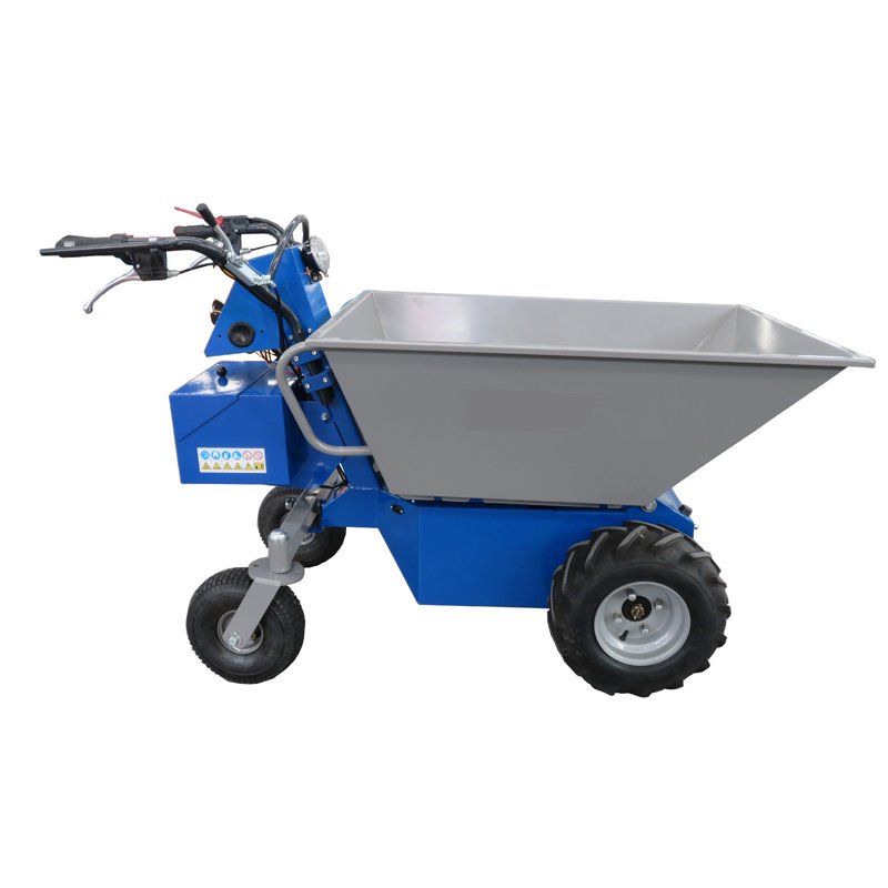 Electric 500kg Wheeled Mini Dumper Small Truck Loader 4x4 Power Wheel Barrow New Used Condition Skid Steer Drive Crawler Moving