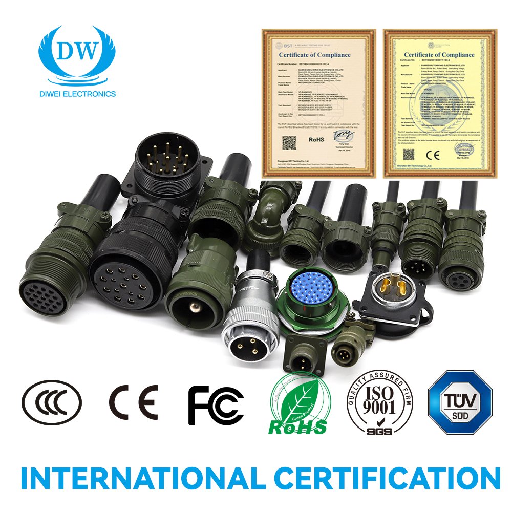 China factory circular connector 8 pin 19 pin connector
