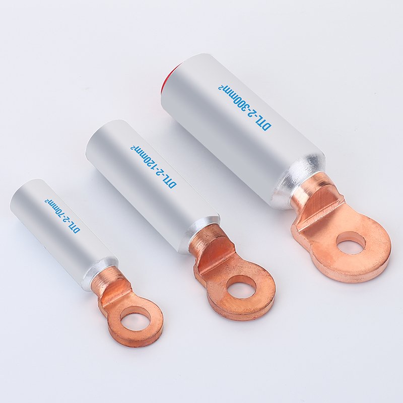 Power metal copper aluminium connecting terminal round crimp bi-metal cable lug crimp terminal connector DTL-150mm