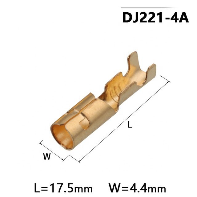 Made in China 4.0 bullet holder round socket connector car copper parts DJ221-4A terminals
