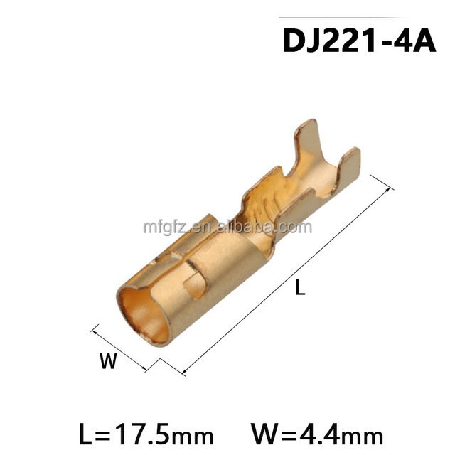 Made in China 4.0 bullet holder round socket connector car copper parts DJ221-4A terminals