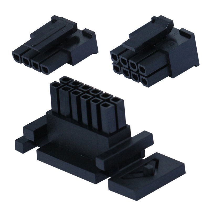 HRB 3.0 Plug Housing Single Row 4 Circuits Panel Mount Ears Electrical plug wire connector