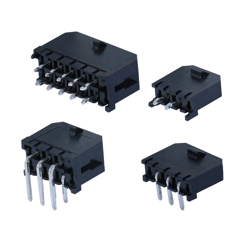 HRB 3.0 Plug Housing Single Row 4 Circuits Panel Mount Ears Electrical plug wire connector