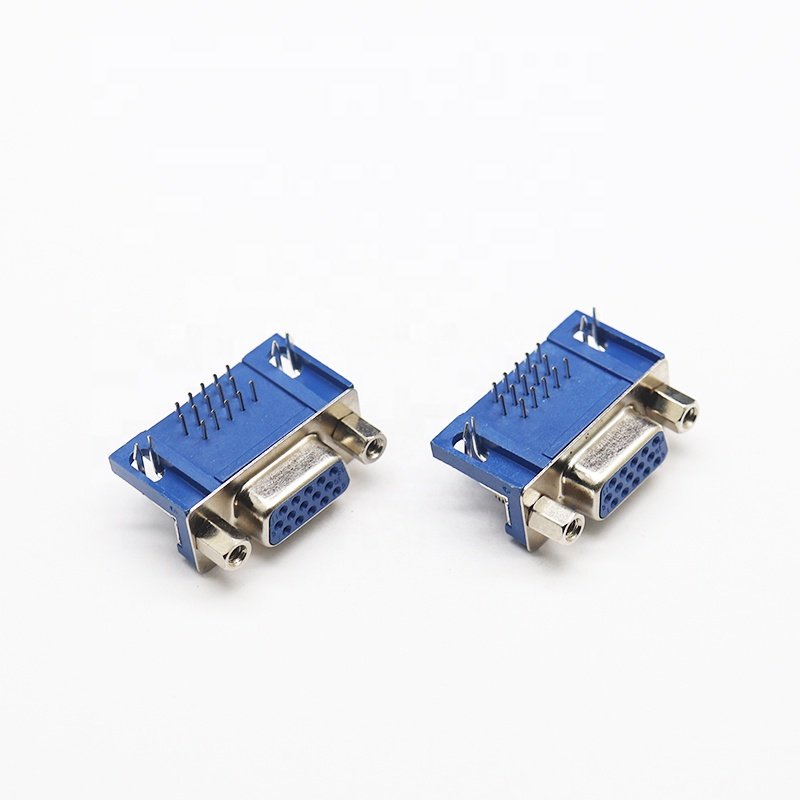 Cable Db37 female Solder Dsub Crimp Type Die Cast Backshells D-sub Hood Metal three Platoon right angle db 90 Degree Connector
