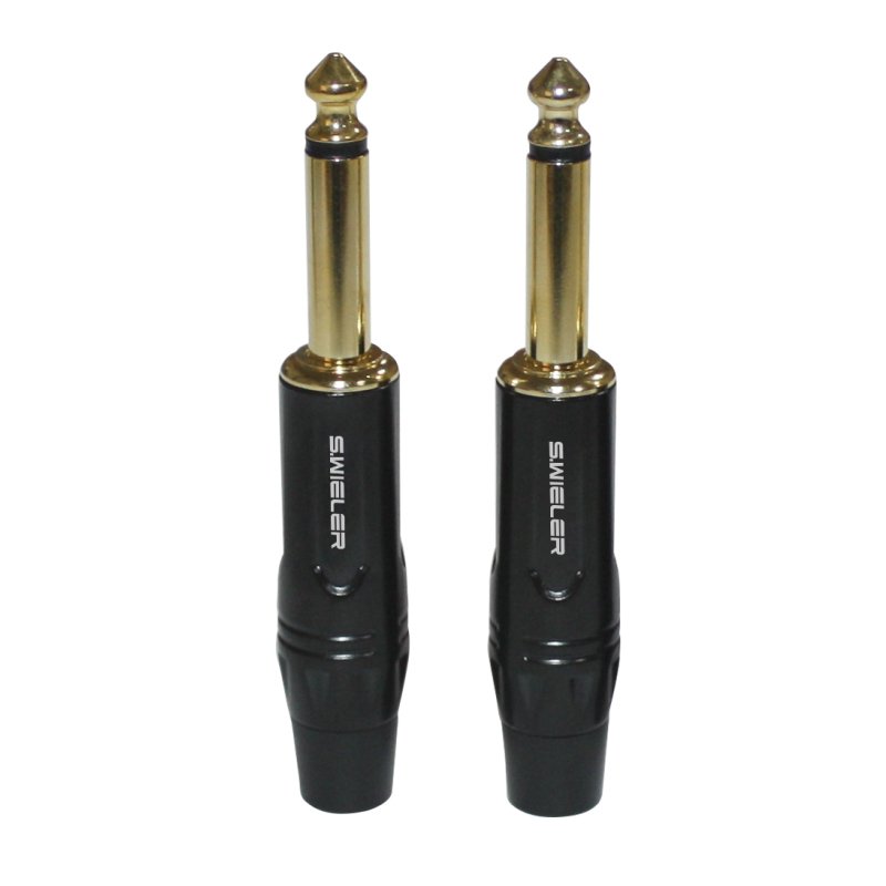 1/4 Male Plug Guitar Replacement For Speaker Gold Plated Copper Pin DIY Cable Wire Audio 3 pole Mono Jack 6.35 TS Connector