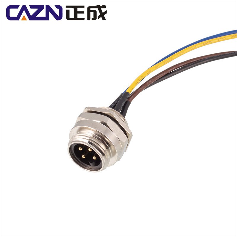 7/8 front fastened socket Metal IP67 Industrial Automation Panel Mount Connector power 7/8 panel socket connector