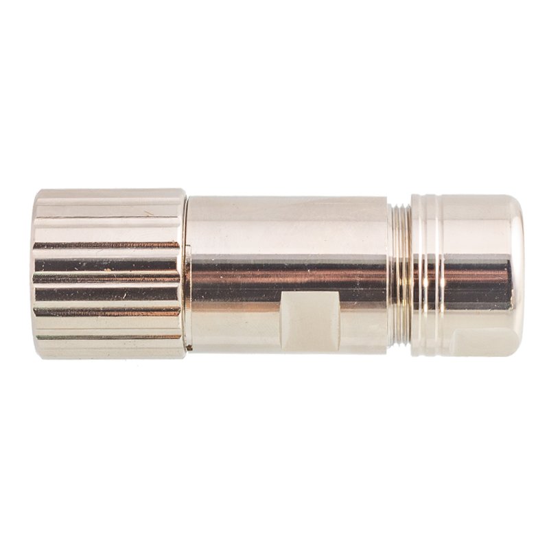 M23 power straight female metal plug crimp 6pin 8pin connector