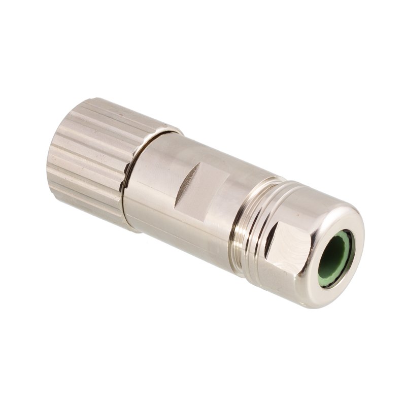 M23 power straight female metal plug crimp 6pin 8pin connector