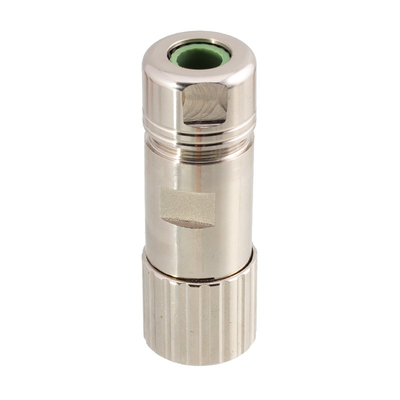 M23 power straight female metal plug crimp 6pin 8pin connector