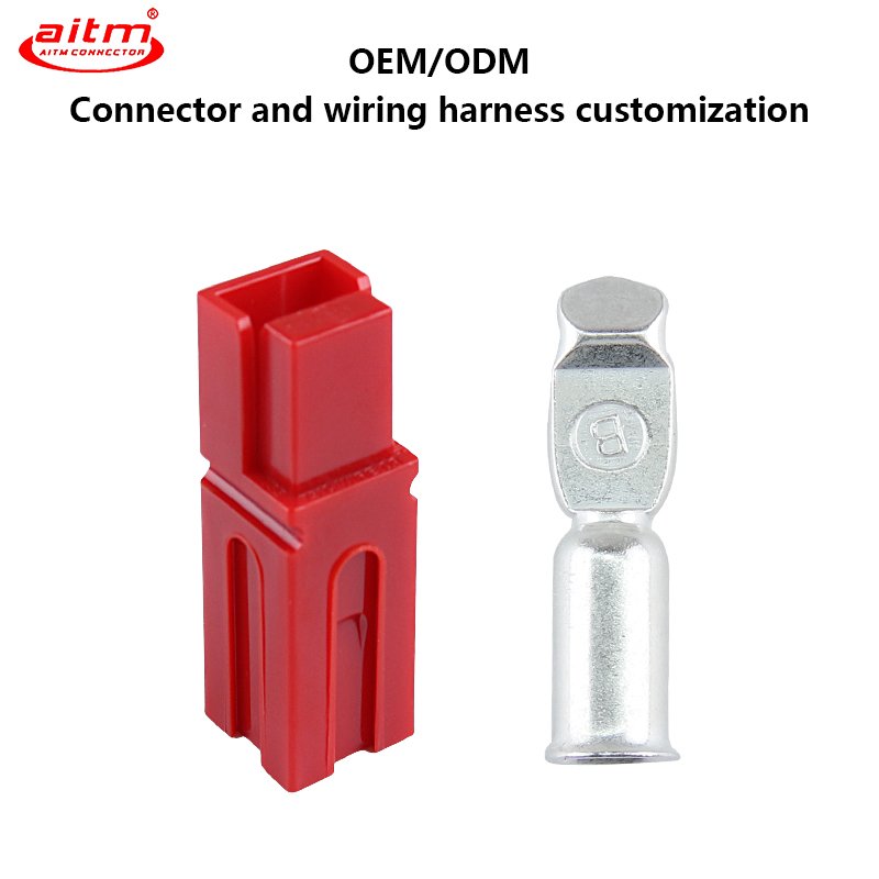 Best seller 75A 600V Single Pole Connector Red High Power Single Pole Connector & Terminals plug set