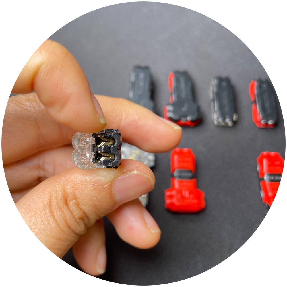 qijie non peeling no solder H1 H2 H3 T1 T2 D1 D2 18-22AWG 0.3-0.75 16-18AWG low voltage wire connectors for led light