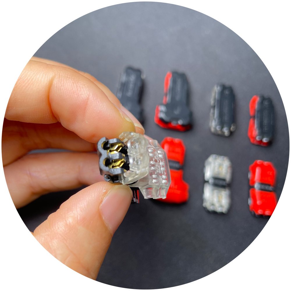 qijie non peeling no solder H1 H2 H3 T1 T2 D1 D2 18-22AWG 0.3-0.75 16-18AWG low voltage wire connectors for led light