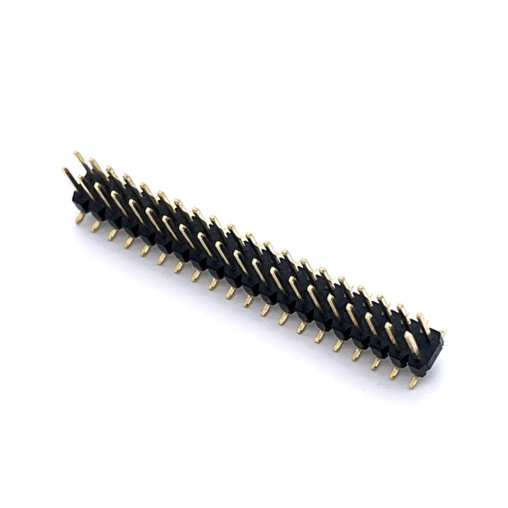 Soulin Gold Plated SMT 2.54mm Pitch Right Angle Dip SIP Clip Socket Header PCB Connector Double Row 2p 4p 12p 16p 40p 26p 32p