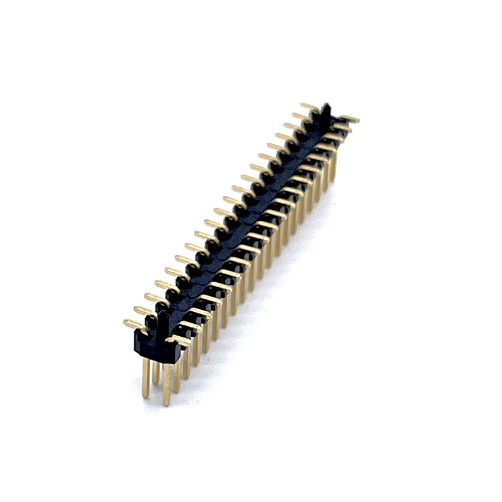 Soulin Gold Plated SMT 2.54mm Pitch Right Angle Dip SIP Clip Socket Header PCB Connector Double Row 2p 4p 12p 16p 40p 26p 32p