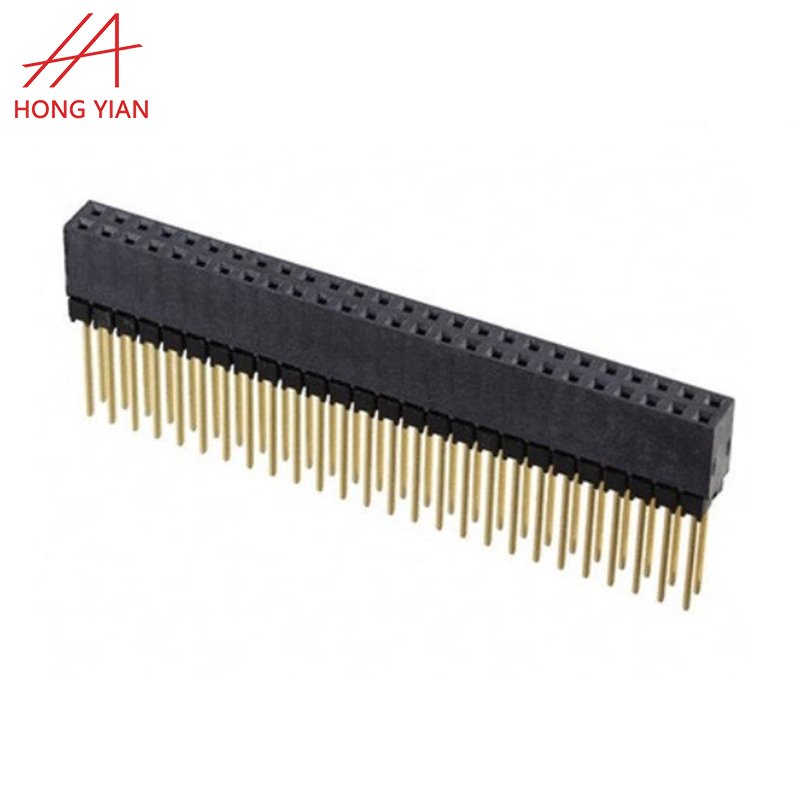 PC/104 Double Single Row 2.54mm 2mm Add Housing 10P 20pin 2*24P 50P Press-fit Industrial Female Header Stack Connector
