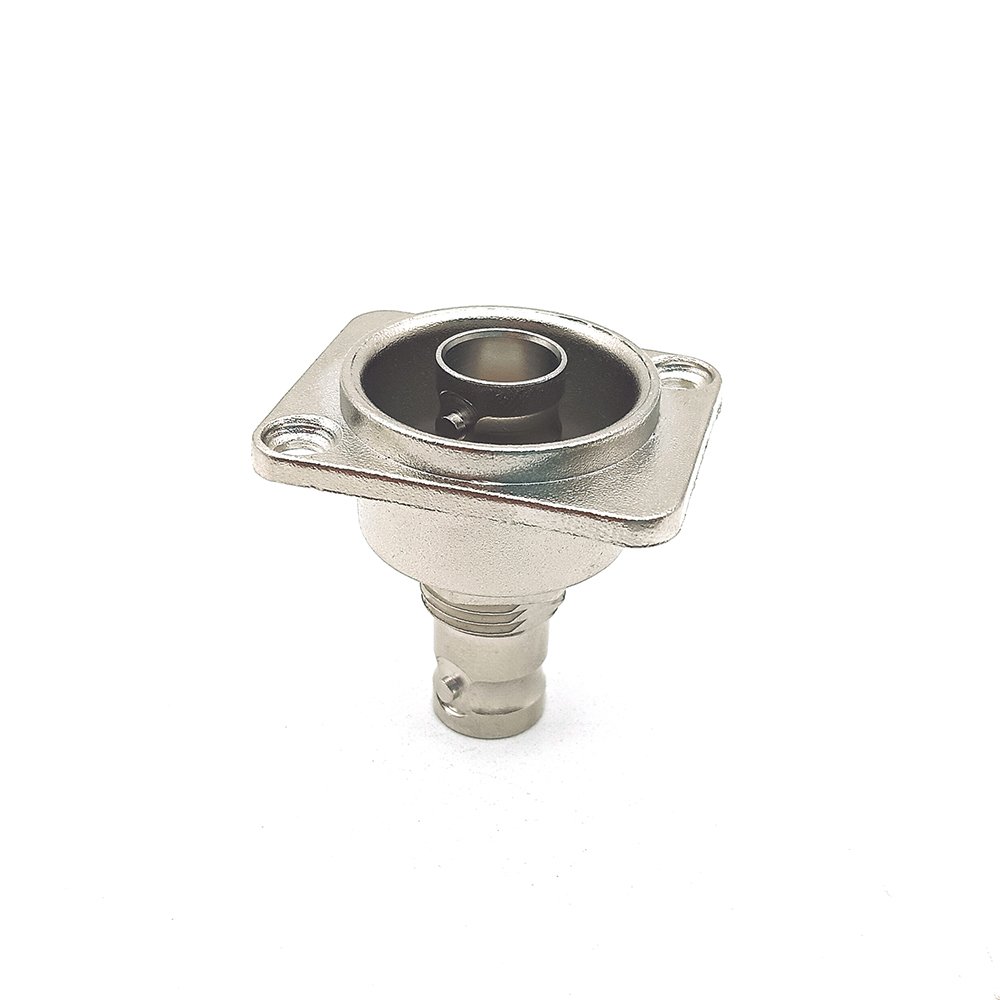 75 Ohm 12G-SDI D-type BNC Chassis Connector Female to Female Flush Mount Receptacle