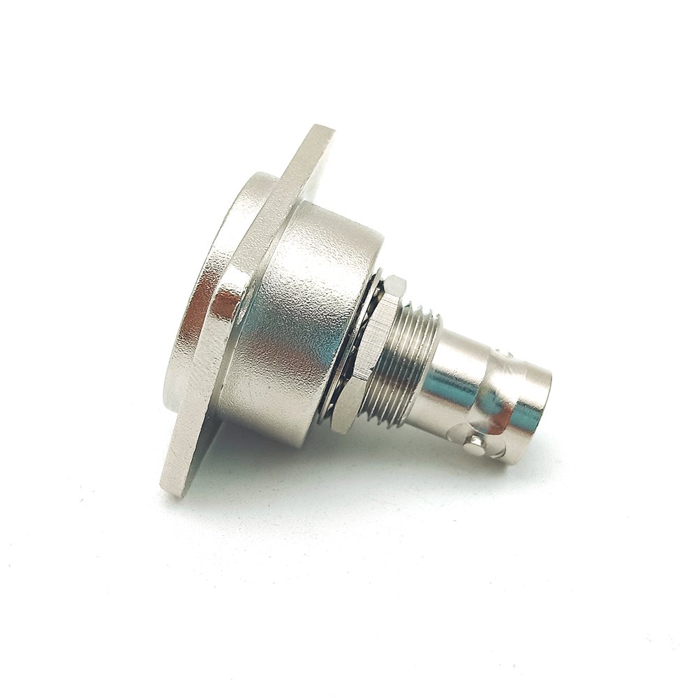 75 Ohm 12G-SDI D-type BNC Chassis Connector Female to Female Flush Mount Receptacle