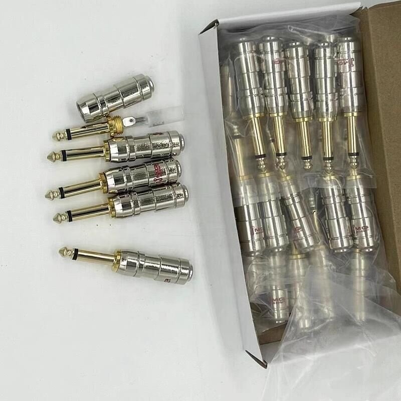 Factory supply 6.35mm Connector Audio Plug Jack 6.5 Amplifier Microphone Plug 1/4" Male Plug audio Connector
