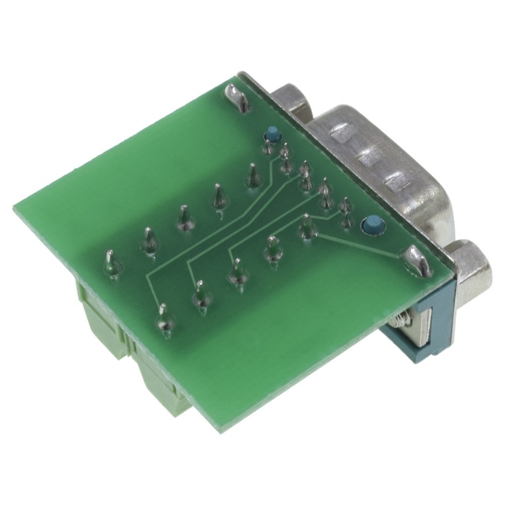 Nickel Plated Solderless DSUB 9pin DB9 Male Connector Without Shell PCB Termal Block Adapter Breakout DB VGA Connector Board