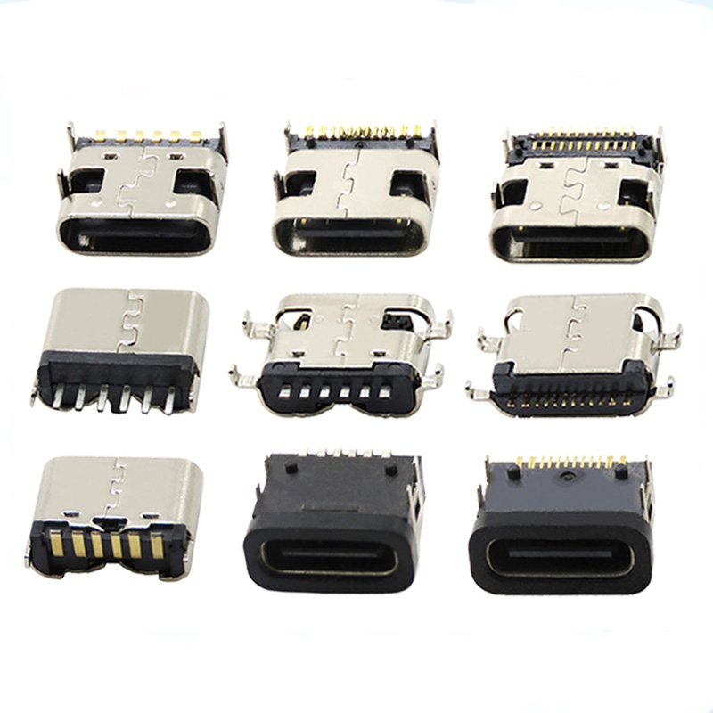 Female Male USB 3.0 3.1 Connector Tupe C 6/16/24pin USB Mirco USB C Connector Vertical For PCB Charging Connector