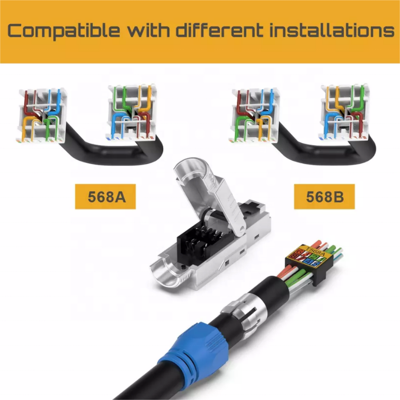 Factory wholesales price cat8 round high quality rj45 connector network