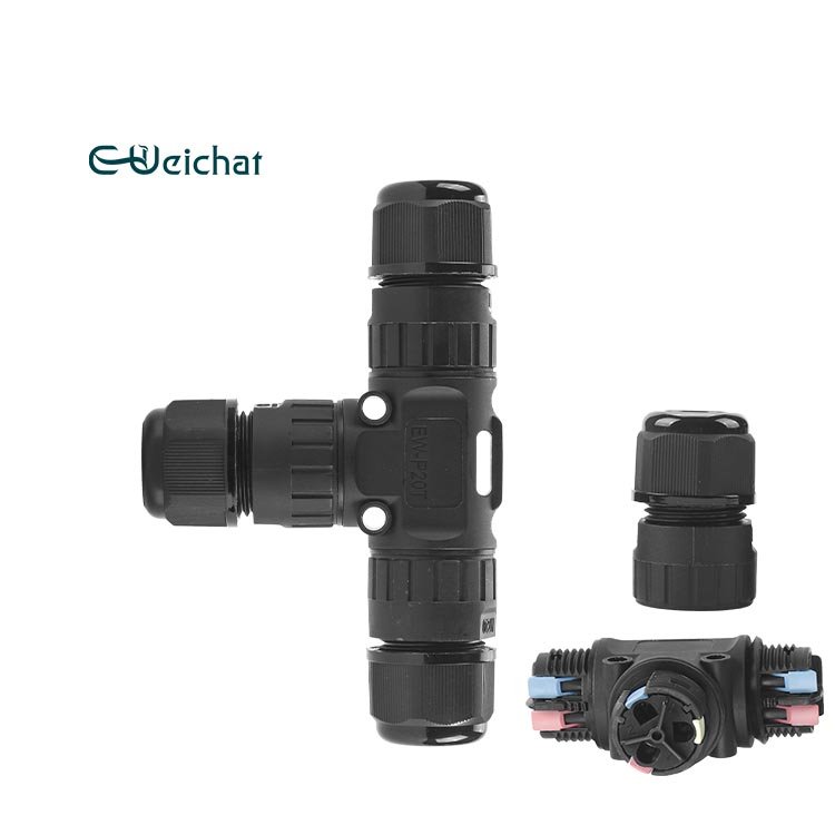 2022 Hot Sale 3 Way Fast Wiring T Shape IP68 Waterproof Quick Connect Electrical Connectors