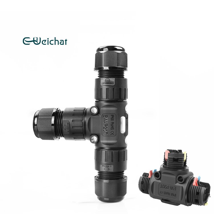 2022 Hot Sale 3 Way Fast Wiring T Shape IP68 Waterproof Quick Connect Electrical Connectors