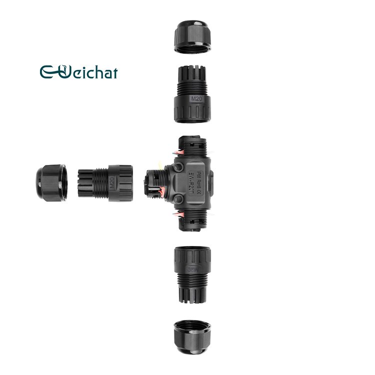 2022 Hot Sale 3 Way Fast Wiring T Shape IP68 Waterproof Quick Connect Electrical Connectors