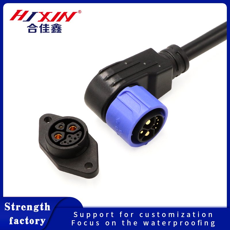 Manufacturer Direct M25 Self-Locking Elbow New Energy Lithium-Ion Bicycle Battery Connector Waterproof Terminal Plug