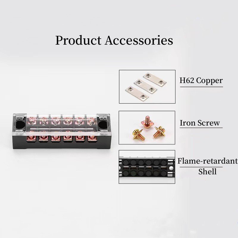 TB Series Fixed Terminal Blocks TB1506 Copper Wire Connectors Electric Screw Connector