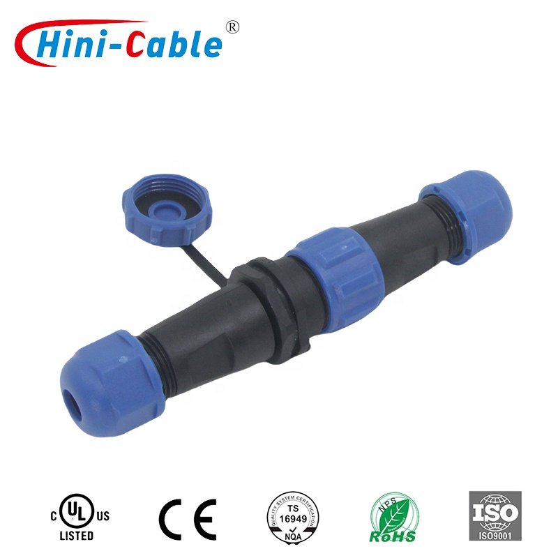 SD13/SD16 Custom Length IP67 Connectors Multi-Pin Power Aviation Plug Socket DIN Type For LED Irrigation Series Plastic Material