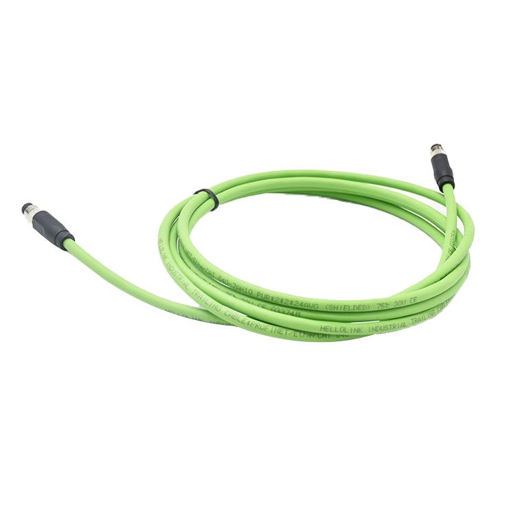 Electronic Connector 4 Pin Male Molding Waterproof IP67 Industrial Cable 1m M8 Circular Connector