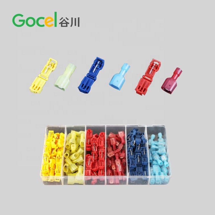 120pcs Quick Splice Wire Terminals T-Tap Kit Male Spade Wire Connectors quick splice cable connectors