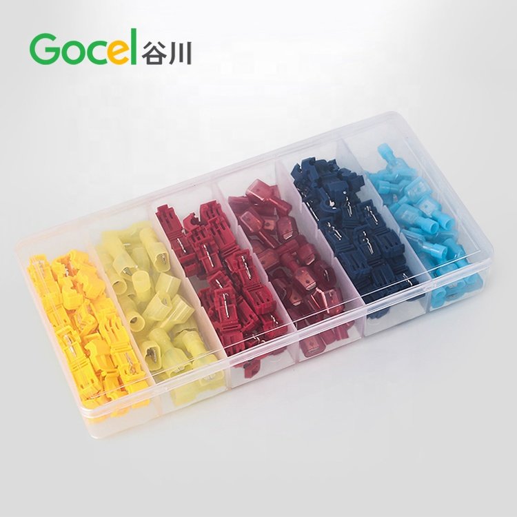 120pcs Quick Splice Wire Terminals T-Tap Kit Male Spade Wire Connectors quick splice cable connectors