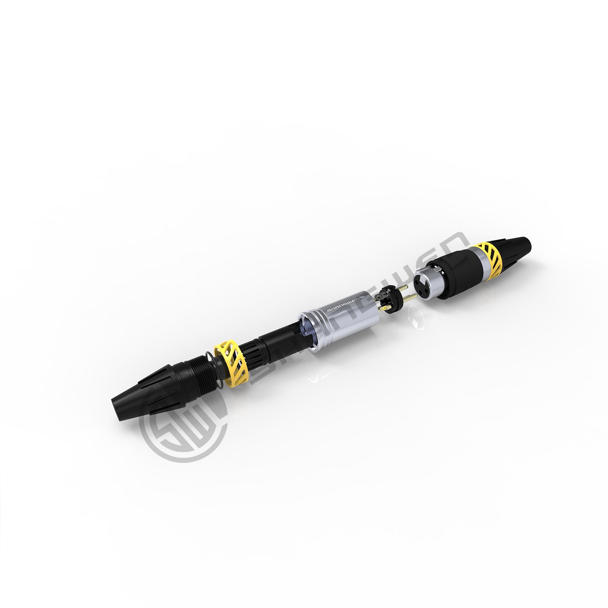 Factory Custom Logo Outdoor Waterproof 3 Pin XLR Male Connector For Audio