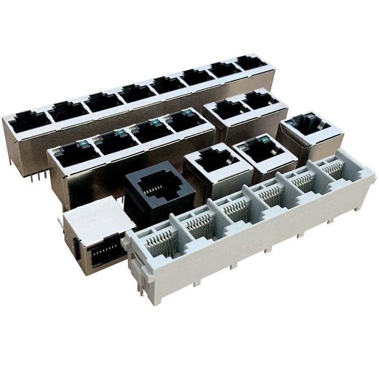 E5288-32C142-L Pulse FastJack 8P8C Vertical 1x4 Shielded RJ45 Ethernet Connectors