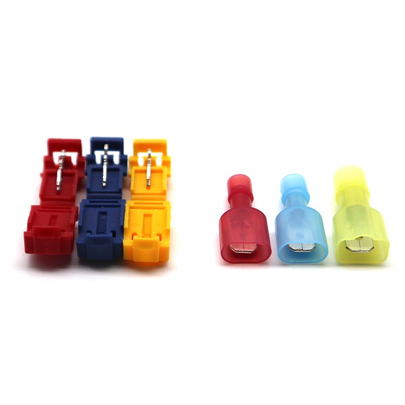 120pcs T Tap Wire Connectors Selfstripping Connector set Wire Automotive Splice Male Quick Disconnect Terminals Assorted Set