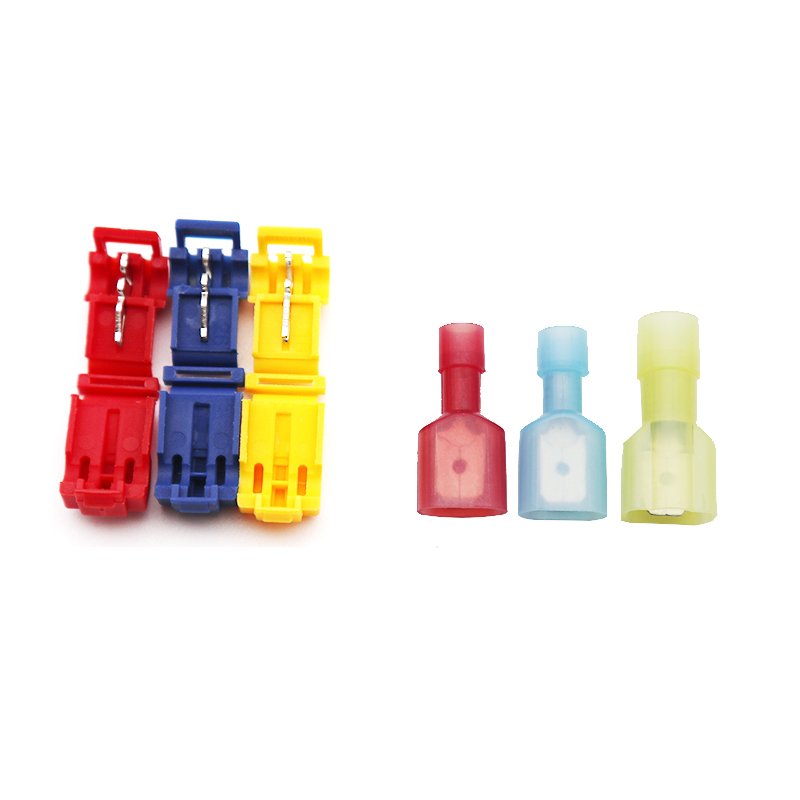 120pcs T Tap Wire Connectors Selfstripping Connector set Wire Automotive Splice Male Quick Disconnect Terminals Assorted Set