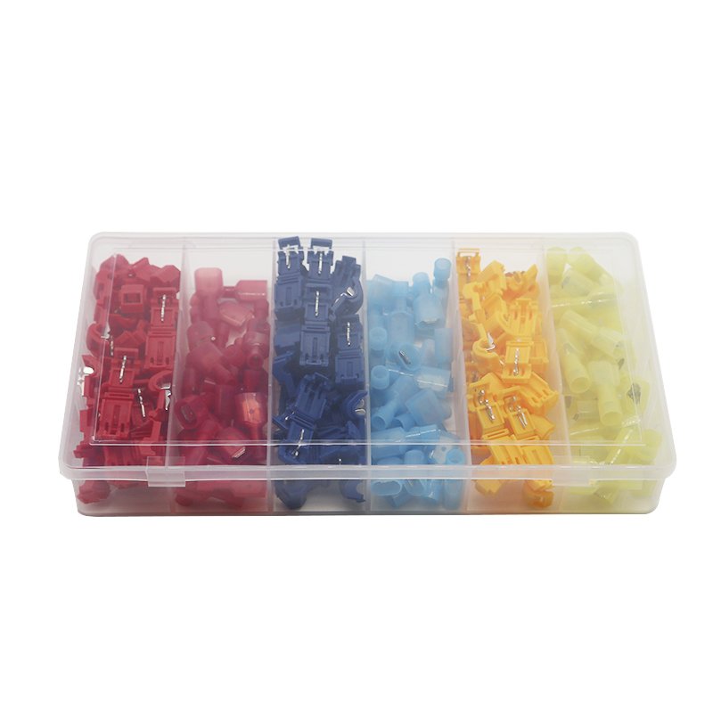120pcs T Tap Wire Connectors Selfstripping Connector set Wire Automotive Splice Male Quick Disconnect Terminals Assorted Set