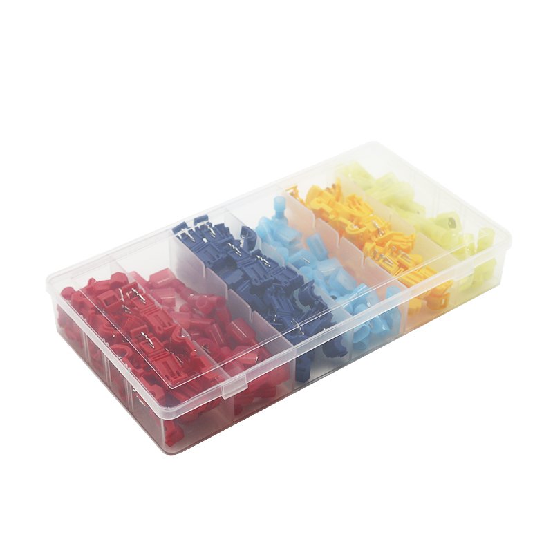 120pcs T Tap Wire Connectors Selfstripping Connector set Wire Automotive Splice Male Quick Disconnect Terminals Assorted Set